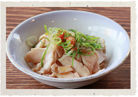蒸し鶏のポン酢風味